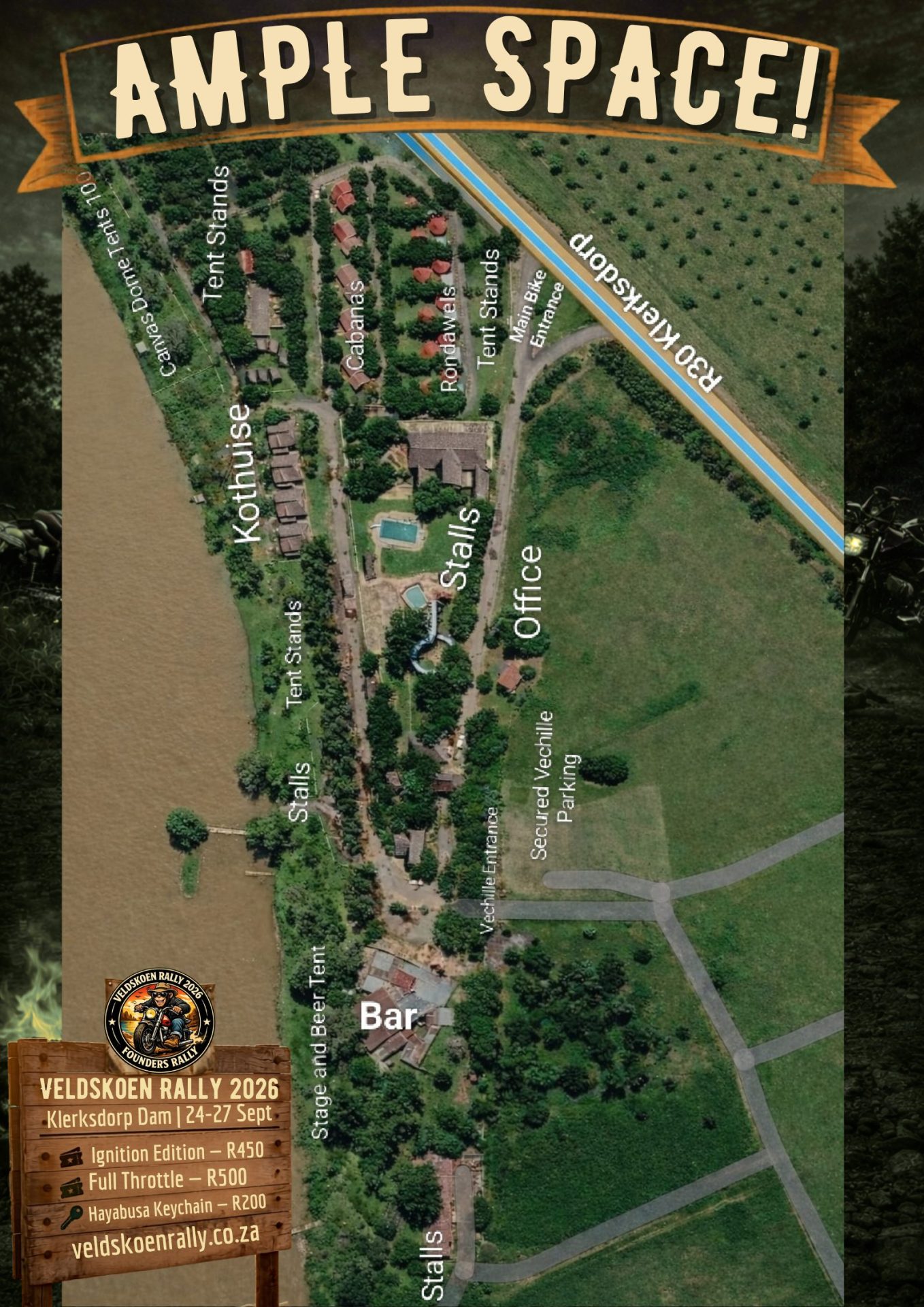 Cottages and Rondawels at Veldskoen Rally 2026